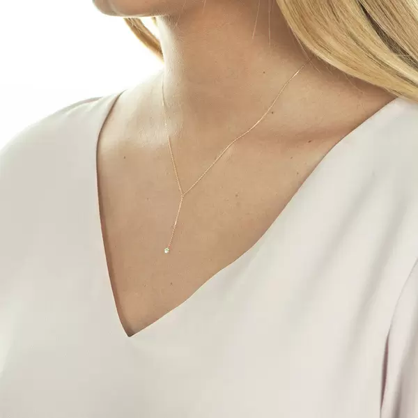 Leaf Jewelry Halskette Y-Pure Diamant, 18 K Rosegold Top Angebot