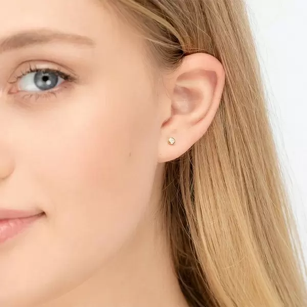 Leaf Jewelry Ohrstecker "my first diamond", 18 K Gelbgold Räumungsverkauf