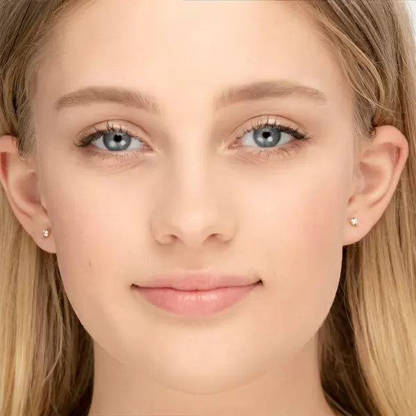 Leaf Jewelry Ohrstecker "my first diamond", 18 K Gelbgold Räumungsverkauf