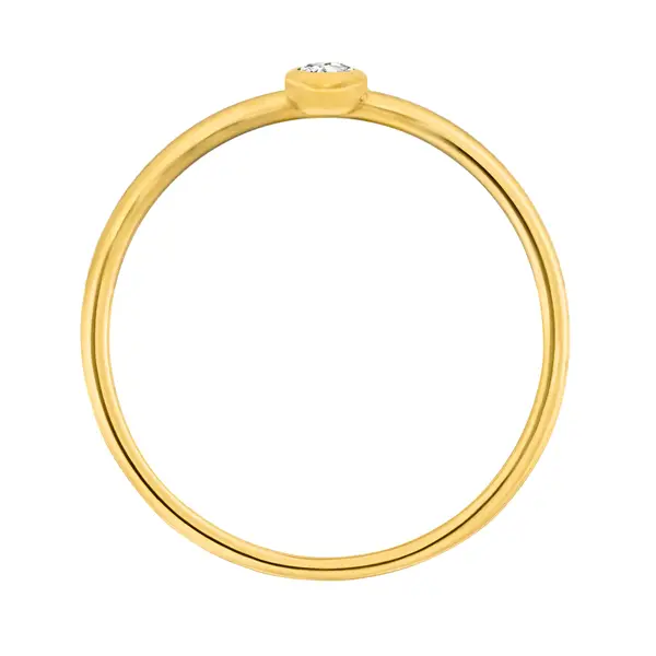 Leaf Jewelry Ring "my first diamond", 14 K Gelbgold VIP-Rabatte