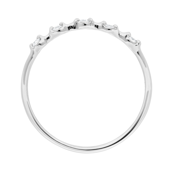 Leaf Jewelry Ring mit 5 Diamanten, 14K Weißgold Tiefpreis