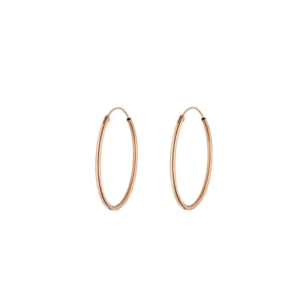 Leaf Jewelry Creole Rund M, 30mm, 14 K Rosegold Wochenangebot