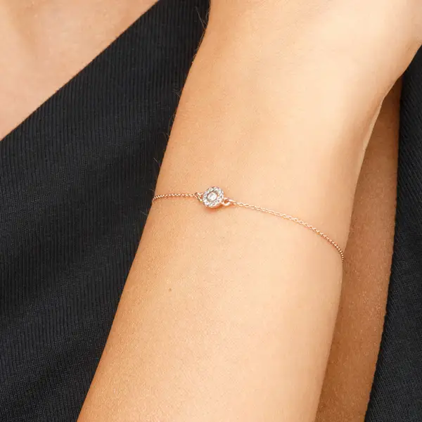 Leaf Jewelry Armkette Pavé II mit Diamanten, 18 K Rosegold Kostenlose Rückgabe