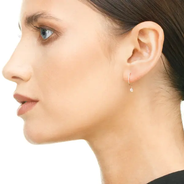 Leaf Jewelry Ohrringe Cabochon, Mondstein, 14 K Roségold Begrenzte Freigabe
