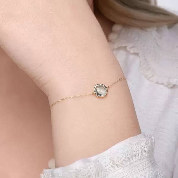 Leaf Jewelry Armkette Green Amethyst, 14 K Gelbgold Neueste Stile