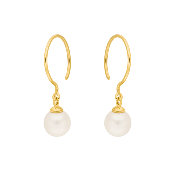 Leaf Jewelry Ohrhänger Single Pearls, 14K Gelbgold Nur noch ein Tag übrig