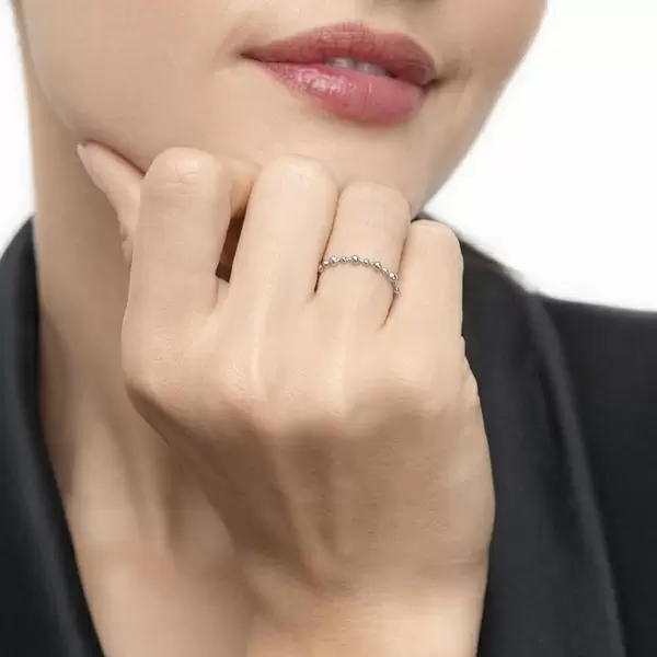 Leaf Jewelry Ring Kugel, 18 K Weißgold Begrenzt auf 3 Tage