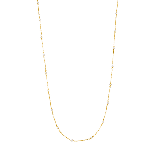 Leaf Jewelry Halskette Pearls, 14K Gelbgold Im Verkauf