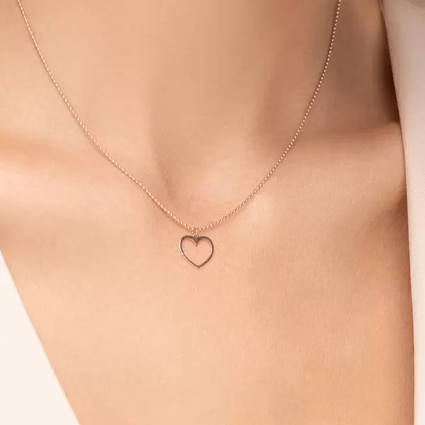 Leaf Jewelry Halskette GENTLE HEART, 14 K Rosegold 2025