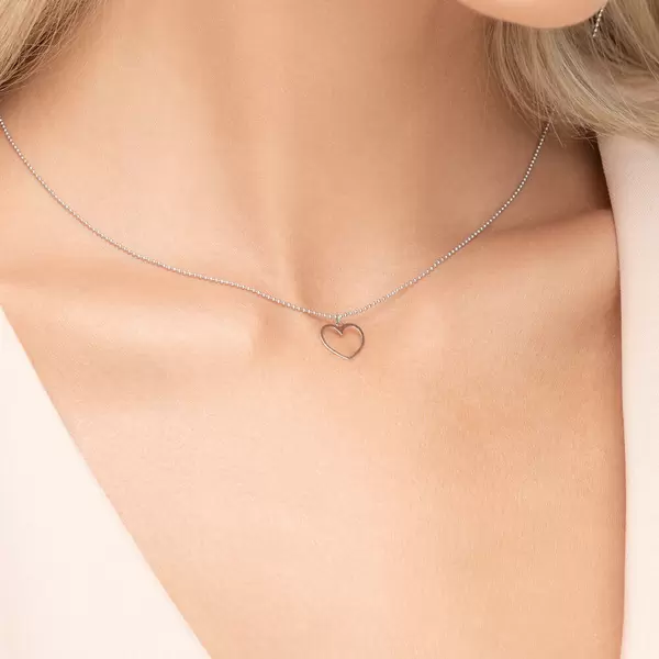 Leaf Jewelry Halskette GENTLE HEART, 14 K Weißgold Outlet