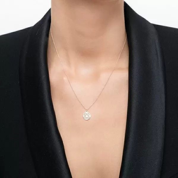 Leaf Jewelry Halskette Clover, 14 K Rosegold Verkauf