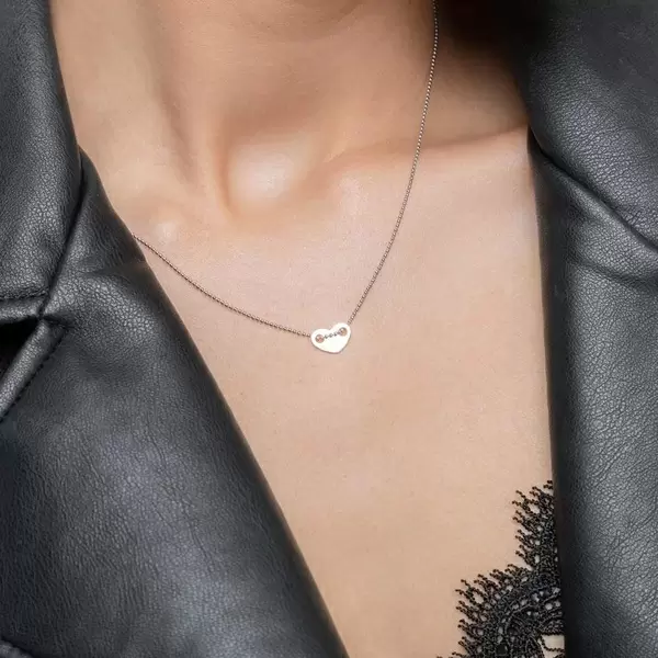Leaf Jewelry Halskette Heart, 14 K Weißgold Hotsell