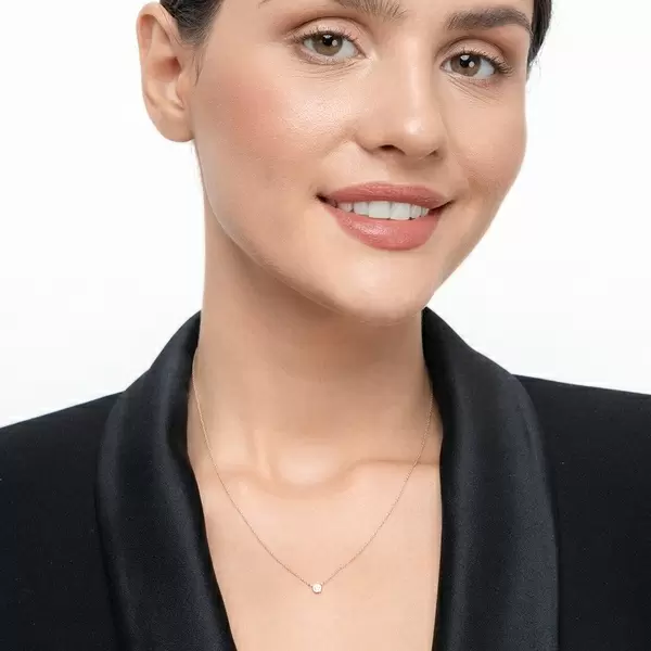 Leaf Jewelry Halskette "my first diamond", 14 K Rosegold Fabrikpreis