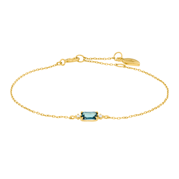 Leaf Jewelry Armkette London Blue Topas, 14K Gelbgold Exklusivangebot