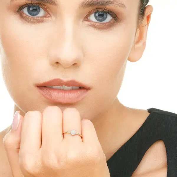 Leaf Jewelry Ring Pavé II, 18 K Roségold Preisnachlass