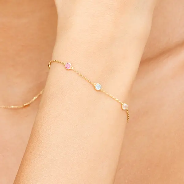 Leaf Jewelry Armkette Fine Gems, 14K Gelbgold Saisonschlussverkauf