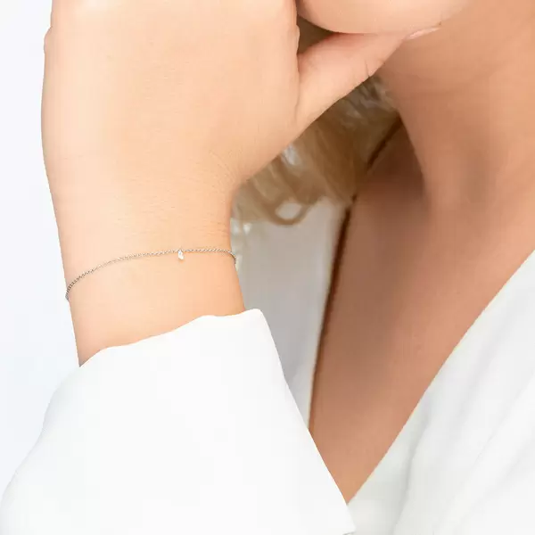 Leaf Jewelry Armkette Pure Diamanten, 18 K Weißgold Cyber Monday