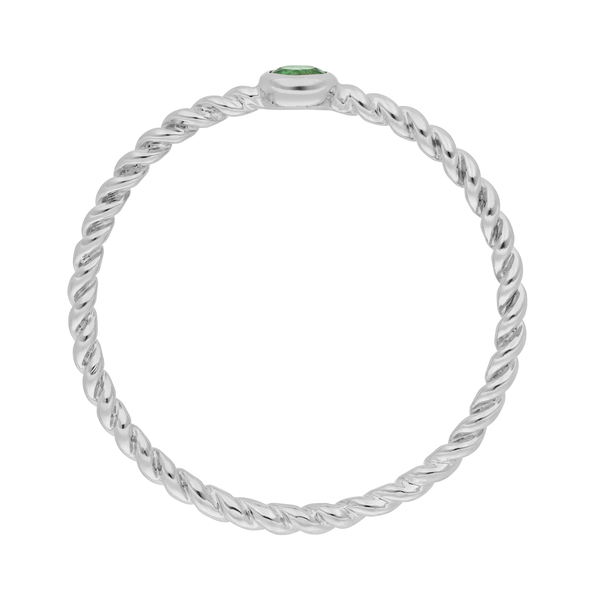 Leaf Jewelry Ring Twist Smaragd, 14K Weißgold Neuheiten