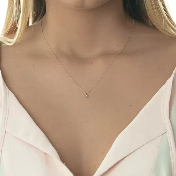 Leaf Jewelry Halskette Cabochon, Mondstein, 14 K Roségold Saisonale Angebote