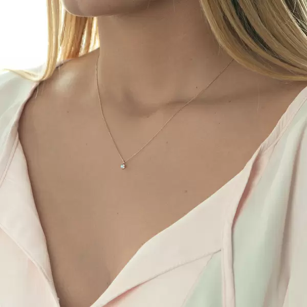 Leaf Jewelry Halskette Cabochon, Mondstein, 14 K Roségold Saisonale Angebote