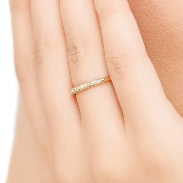 Leaf Jewelry Ring DAZZLE mit Diamanten, 14K Gelbgold VIP-Rabatte