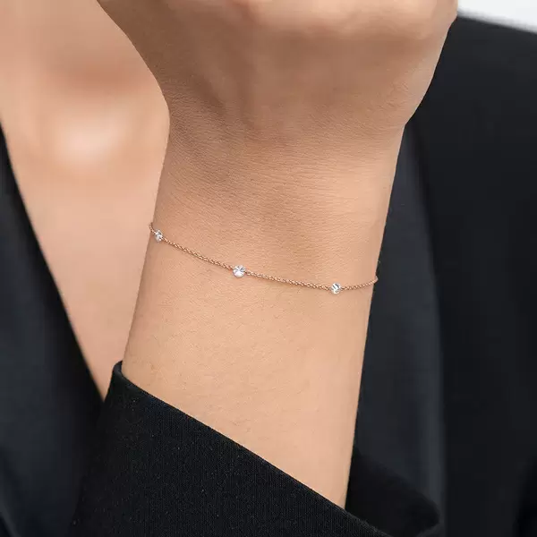 Leaf Jewelry Armkette Pure Triple Diamant, 18 K Rosegold JETZT KAUFEN