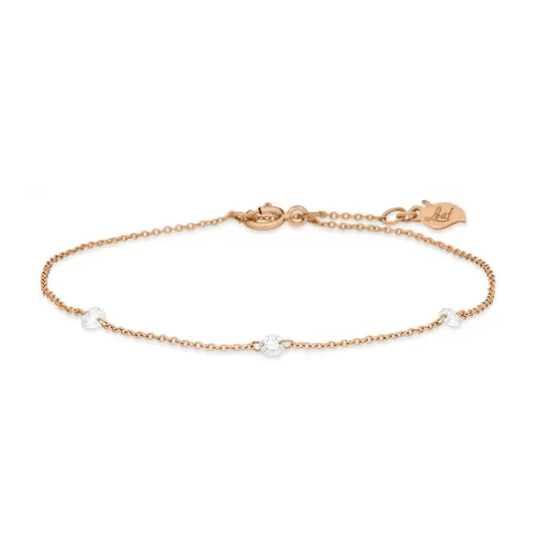 Leaf Jewelry Armkette Pure Triple Diamant, 18 K Rosegold JETZT KAUFEN