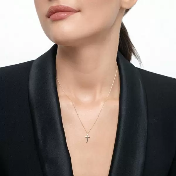 Leaf Jewelry Halskette Kreuz, 14 K Gelbgold Zeitbegrenzte Promotion