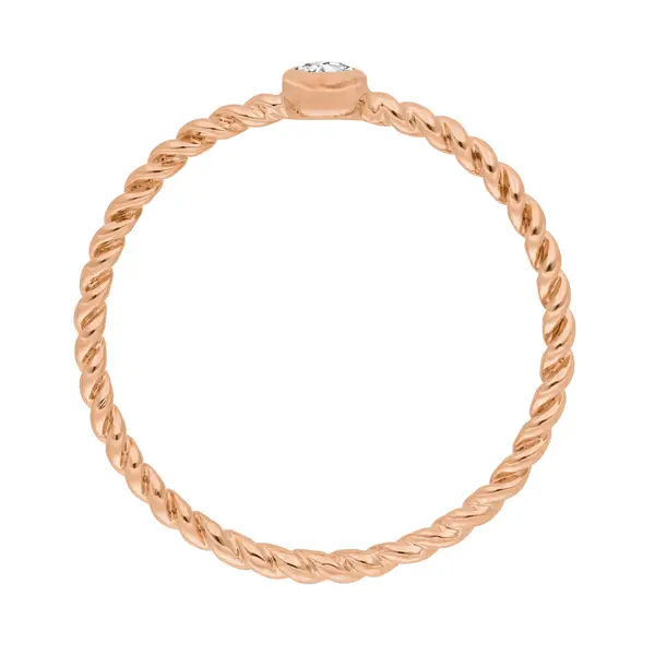 Leaf Jewelry Ring Solitaire, 18 K Rosegold Bis zu 55% Rabatt