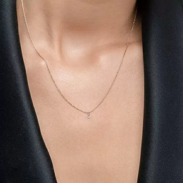 Leaf Jewelry Halskette Pure Diamant, 18 K Rosegold Nur noch ein Tag übrig