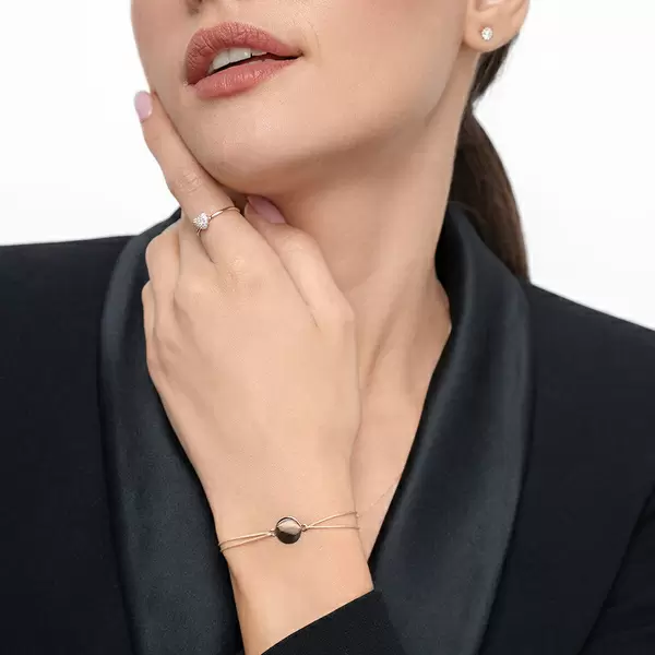 Leaf Jewelry Glücksbändchen Plate, 14 K Rosegold, Beige Black Friday Preise
