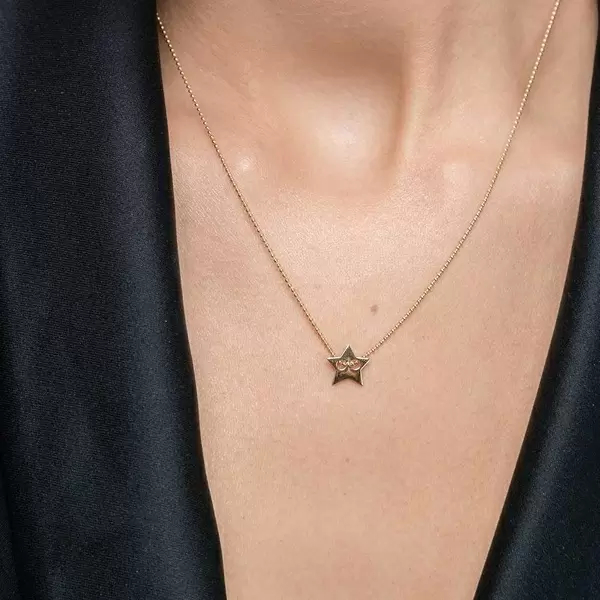 Leaf Jewelry Halskette Star, 14 K Gelbgold 50% Rabatt für begrenzte Zeit