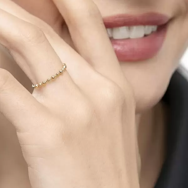 Leaf Jewelry Ring Kugel, 18 K Gelbgold Rabatte dieses Monats