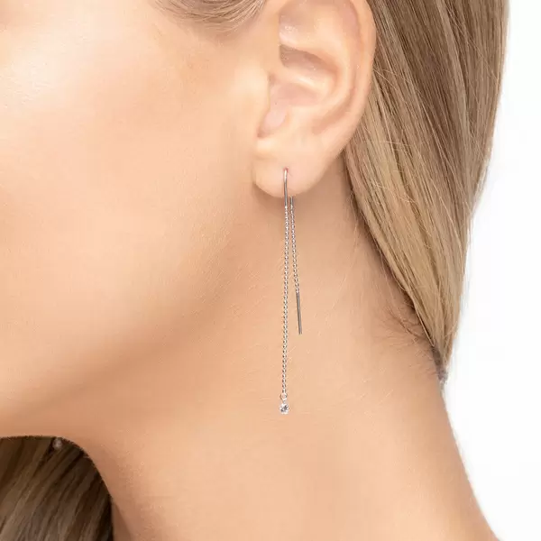 Leaf Jewelry Ohrringe Pure Ball Chain, 14 K Weißgold 2025