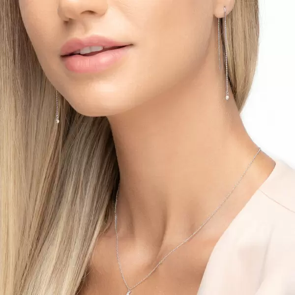 Leaf Jewelry Ohrringe Pure Ball Chain, 14 K Weißgold 2025
