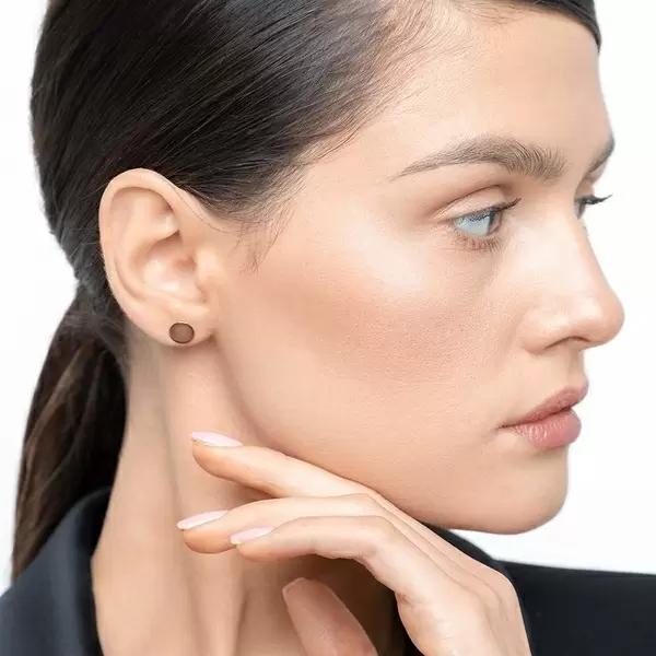 Leaf Jewelry Ohrstecker Disc 8 mm, 14 K Rosegold Auslauf