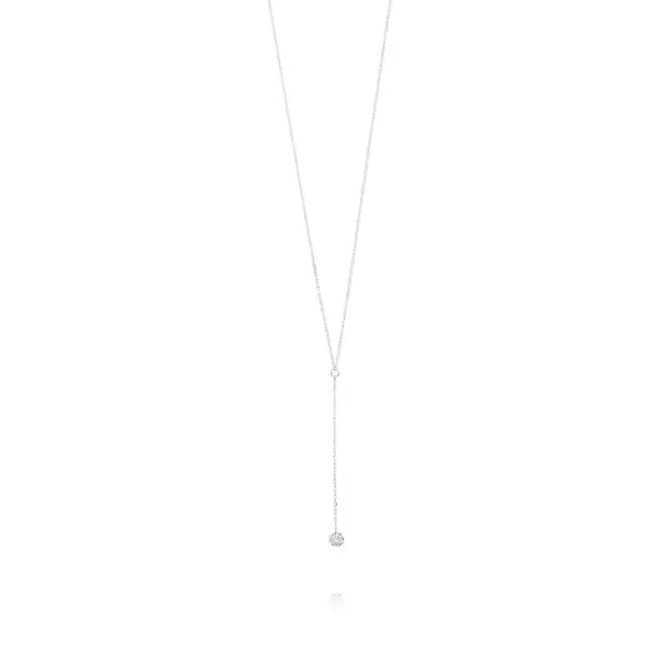 Leaf Jewelry Halskette Y-Pure Diamant, 18 K Weißgold Verkauf