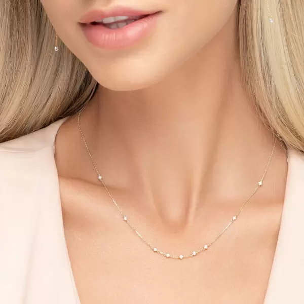 Leaf Jewelry Halskette White Pearls, 14 K Gelbgold Meist gekauft
