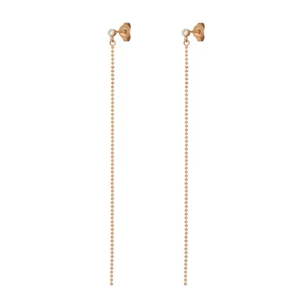 Leaf Jewelry Ohrringe Ball Chain, 14 K Rosegold Exklusivangebot