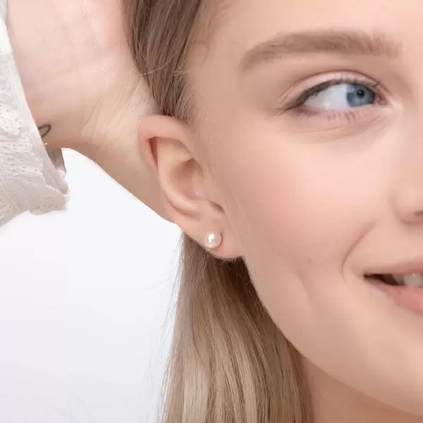Leaf Jewelry Ohrstecker Perle, 6mm, 14 K Rosegold Preisnachlass