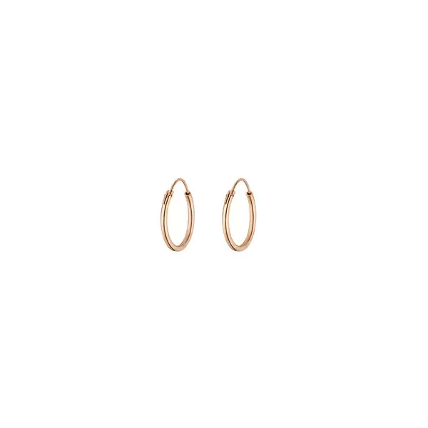 Leaf Jewelry Creole Rund S, 15mm, 14 K Rosegold Cyber Monday