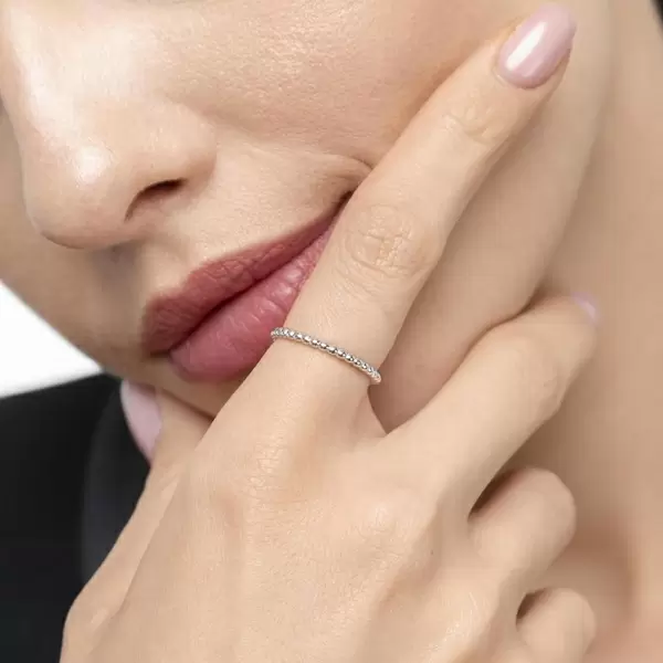 Leaf Jewelry Ring Kugel, 18 K Weissgold Weihnachtsangebot