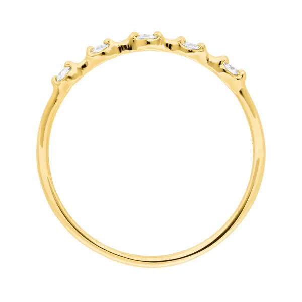 Leaf Jewelry Ring mit 5 Diamanten, 14K Gelbgold Online Outlet