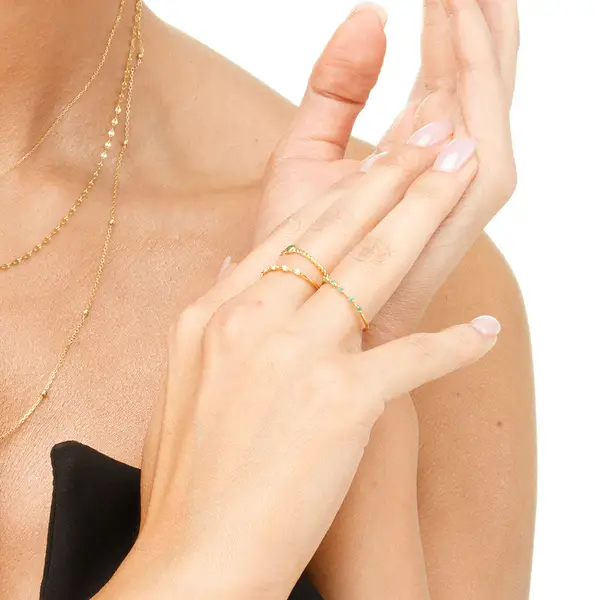Leaf Jewelry Ring mit 5 Diamanten, 14K Gelbgold Online Outlet