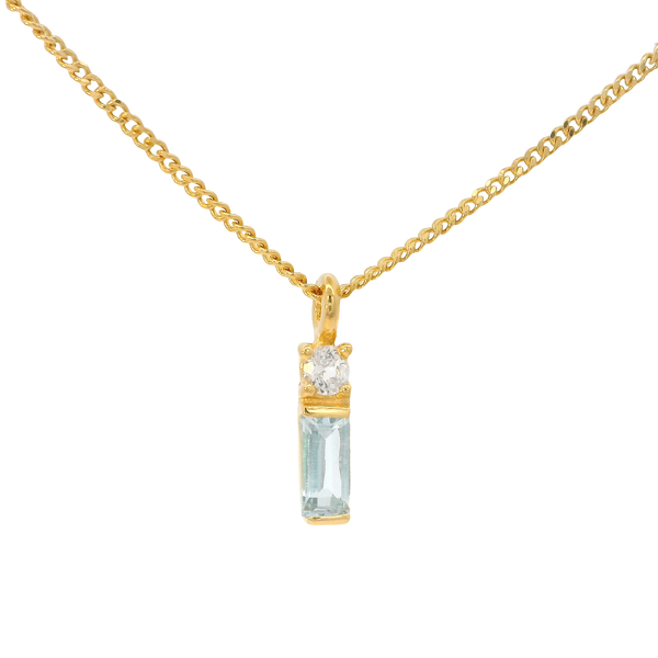 Leaf Jewelry Halskette Glamour, Blue/White Topas, 18 K Gelbgold vergoldet JETZT KAUFEN
