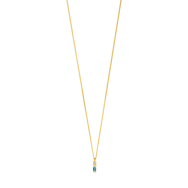 Leaf Jewelry Halskette Glamour, Blue/White Topas, 18 K Gelbgold vergoldet JETZT KAUFEN