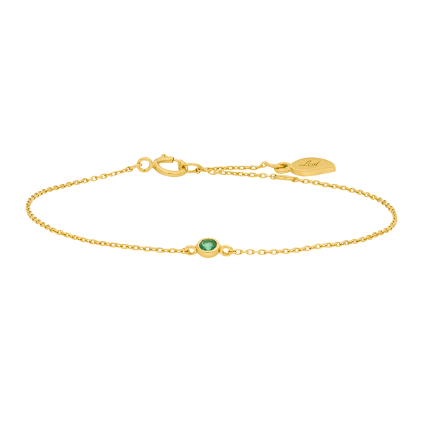 Leaf Jewelry Armkette Smaragd, 14K Gelbgold Bis zu 60% Rabatt