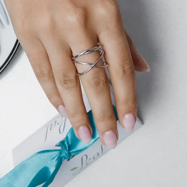 Leaf Jewelry Ring "Tupe", 925 Sterlingsilber Nur für heute
