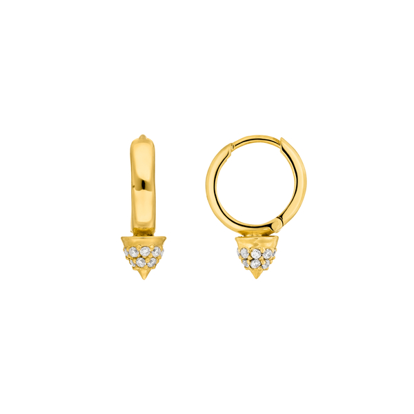 Leaf Jewelry Mini Creole Single Stud, 18 K Gelbgold vergoldet 50% Rabatt für begrenzte Zeit