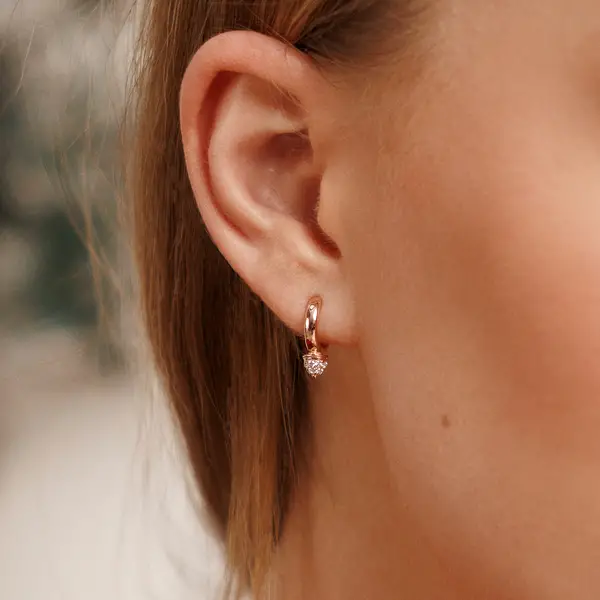Leaf Jewelry Mini Creole Single Stud, 18 K Gelbgold vergoldet 50% Rabatt für begrenzte Zeit